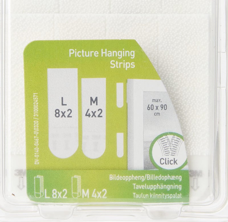 Command Medium and Large Picture Hanging Strips  Damage Free Hanging Picture Hangers  No Tools Wall Hanging Strips for Living Spaces  White  4 Medium Pairs and 8 Large Pairs - Image 3